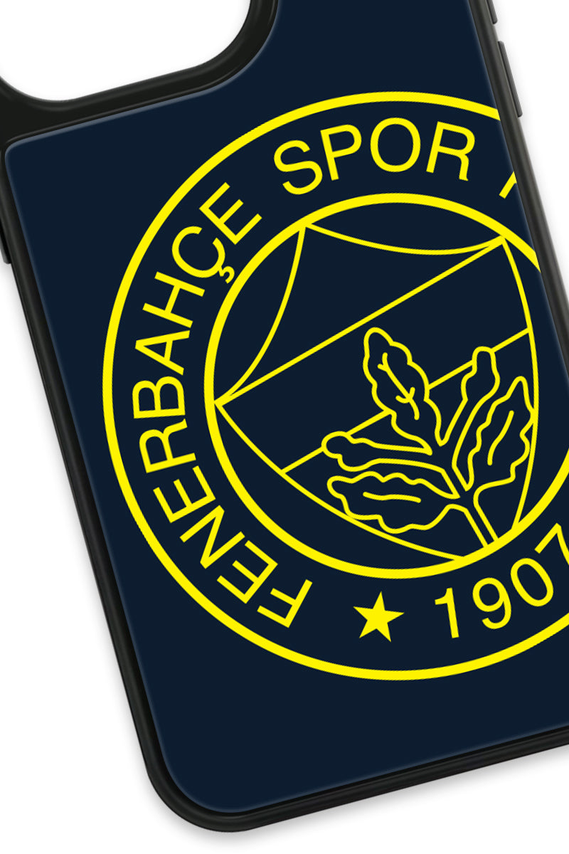 Fenerbahçe Büyük Sarı Arma Cam Telefon Kılıfı