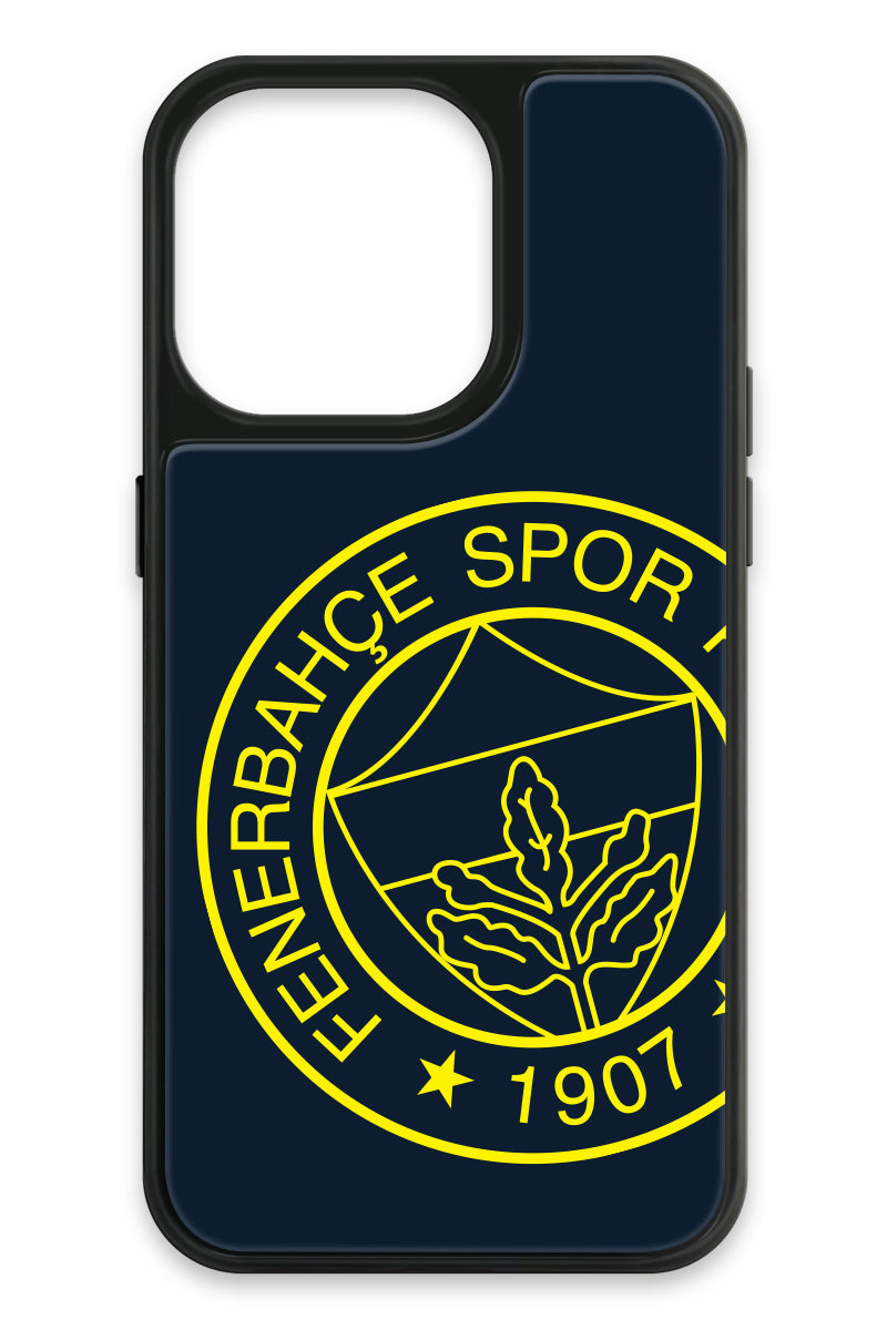 Fenerbahçe Büyük Sarı Arma Cam Telefon Kılıfı