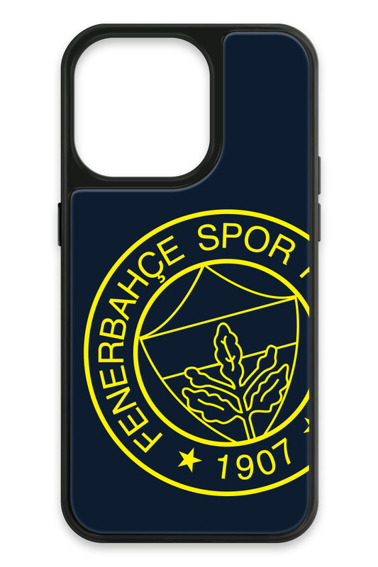 Fenerbahçe Büyük Sarı Arma Cam Telefon Kılıfı