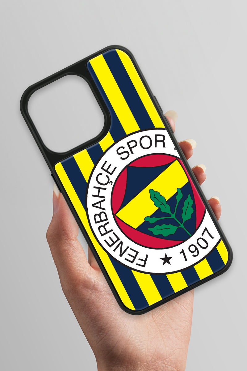 Fenerbahçe Çubuklu Büyük Arma Cam Telefon Kılıfı