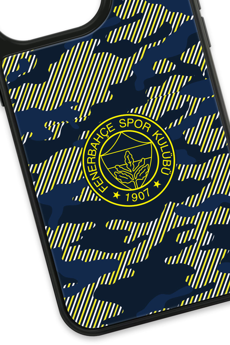 Fenerbahçe Dijital Kamuflaj Cam Telefon Kılıfı