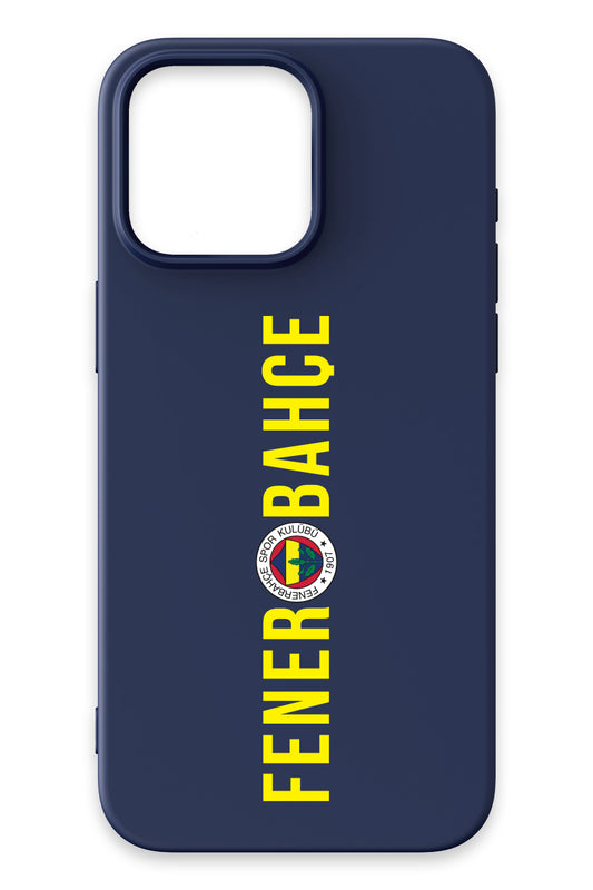 Fenerbahçe Dikey Yazı Lacivert Silikon Telefon Kılıfı