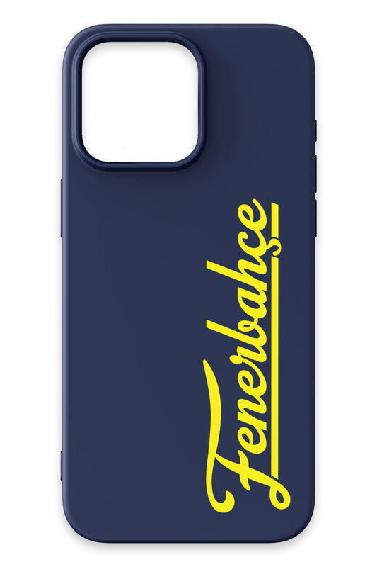 Fenerbahçe El Yazı Lacivert Silikon Telefon Kılıfı