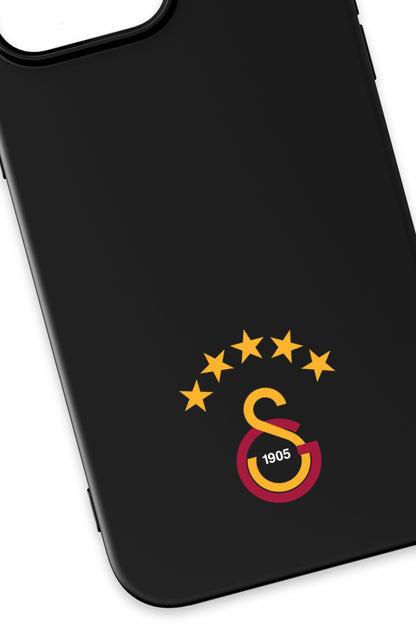 Galatasaray 5 Yıldız Arma Siyah Silikon Telefon Kılıfı