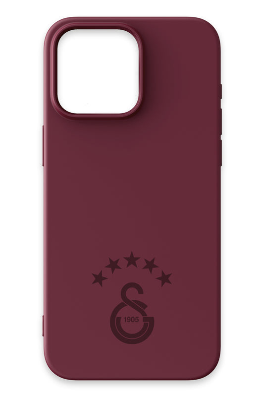 Galatasaray 5 Yıldız Bordo Silikon Telefon Kılıfı
