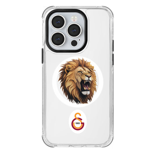 Galatasaray Aslan Kükre Arma Magsafe Şeffaf Telefon Kılıfı