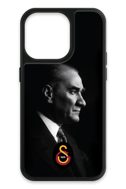 Galatasaray Büyük Atatürk Cam Telefon Kılıfı