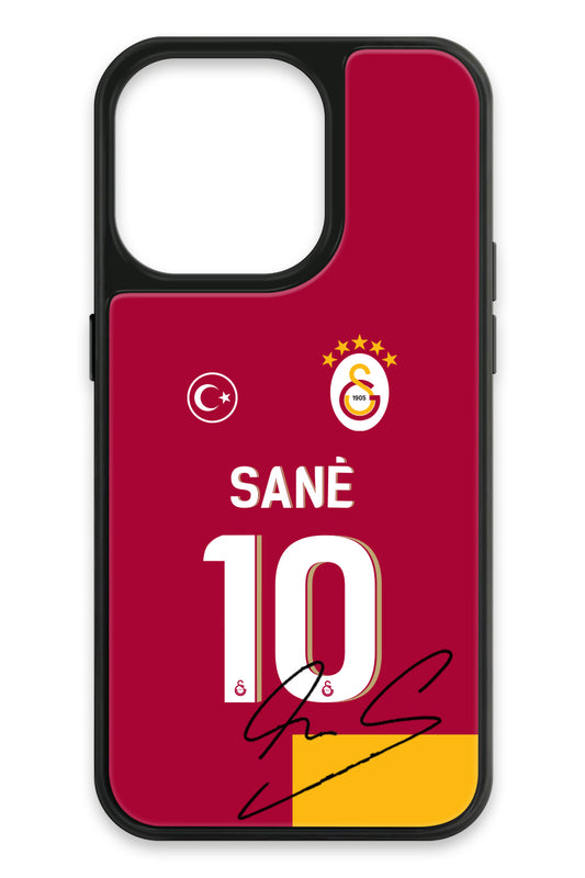 Galatasaray Leroy Sane Parçalı Forma İmzalı Cam Telefon Kılıfı