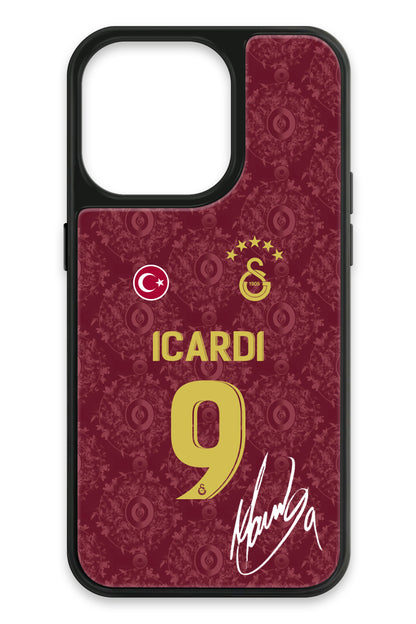 Galatasaray Mauro Icardi 3. Forma İmzalı Cam Telefon Kılıfı