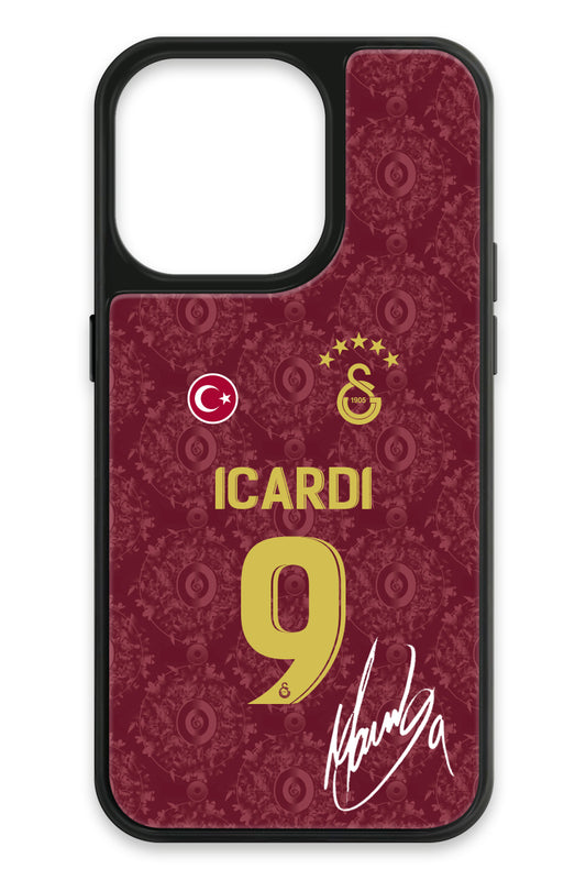 Galatasaray Mauro Icardi 3. Forma İmzalı Cam Telefon Kılıfı