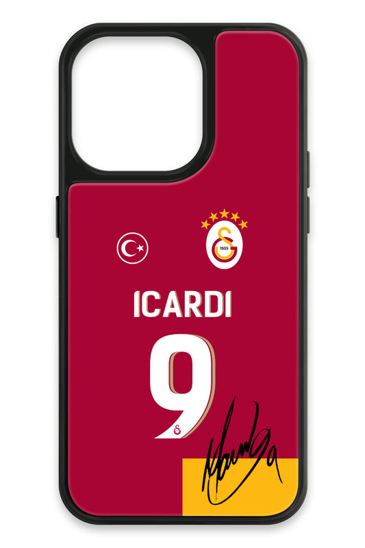 Galatasaray Mauro Icardi Parçalı Forma İmzalı Cam Telefon Kılıfı