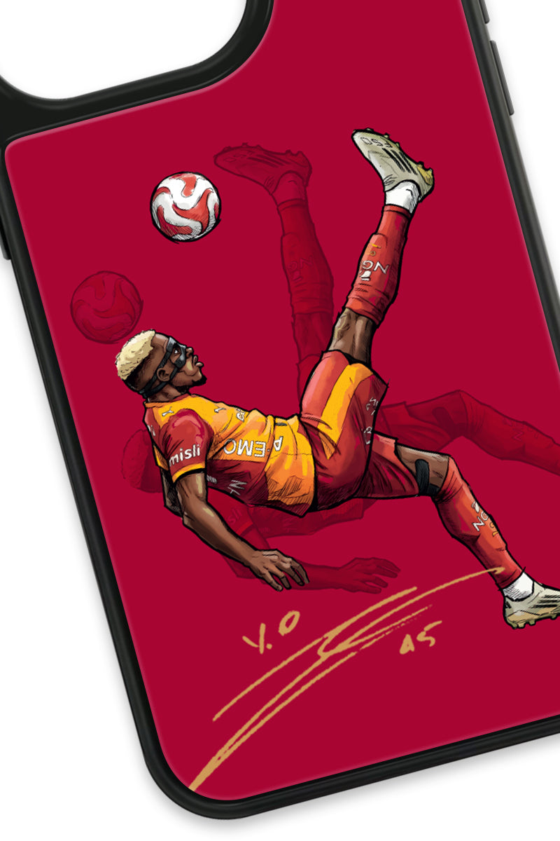 Galatasaray Osimhen Röveşata İmzalı Cam Telefon Kılıfı