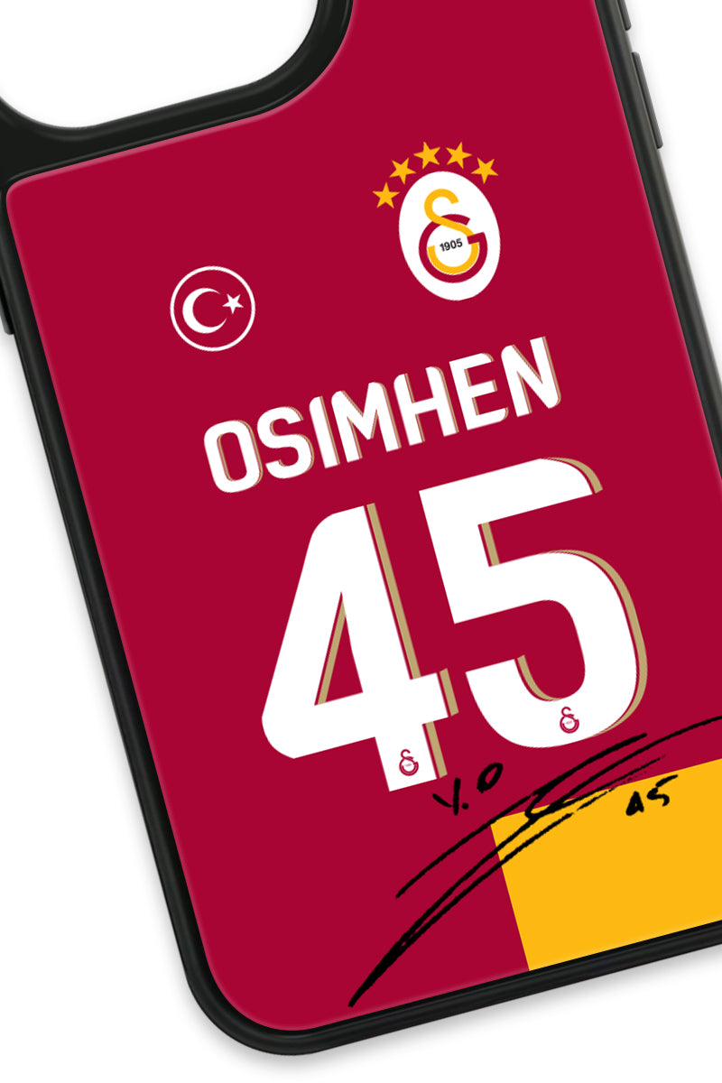 Galatasaray Victor Osimhen Parçalı Forma İmzalı Cam Telefon Kılıfı