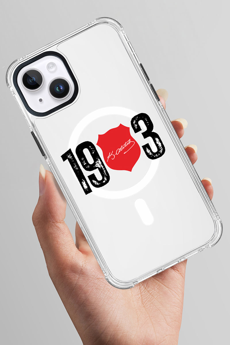Beşiktaş ATA İmza 1903 Magsafe Şeffaf Telefon Kılıfı