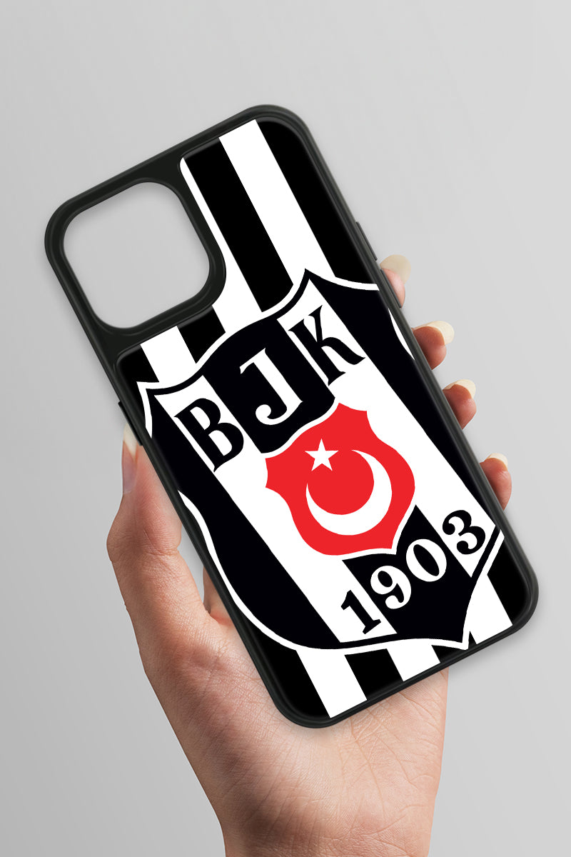 Beşiktaş Büyük Arma Cam Telefon Kılıfı