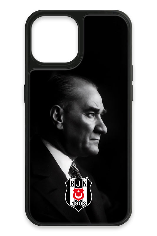 Beşiktaş Büyük Atatürk Cam Telefon Kılıfı