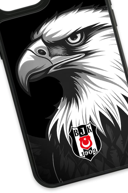Beşiktaş Büyük Kartal Cam Telefon Kılıfı