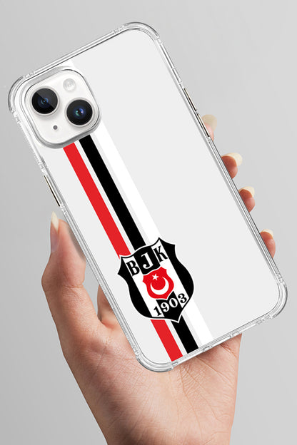 Beşiktaş Çizgi Arma Şeffaf Telefon Kılıfı