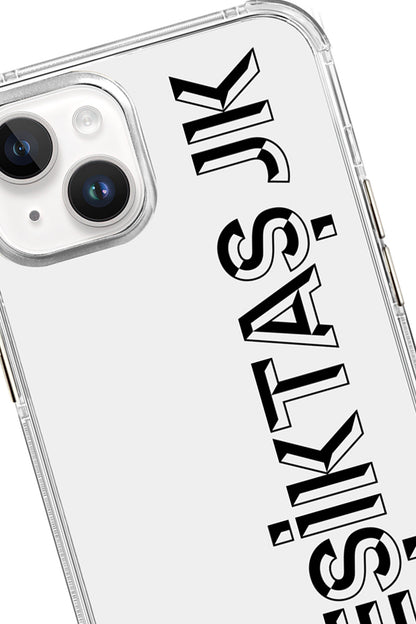 Beşiktaş JK Dikey Şeffaf Telefon Kılıfı