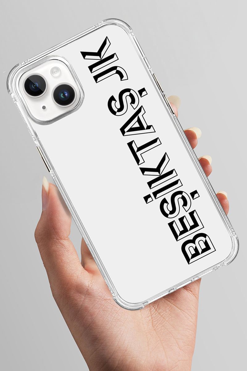 Beşiktaş JK Dikey Şeffaf Telefon Kılıfı