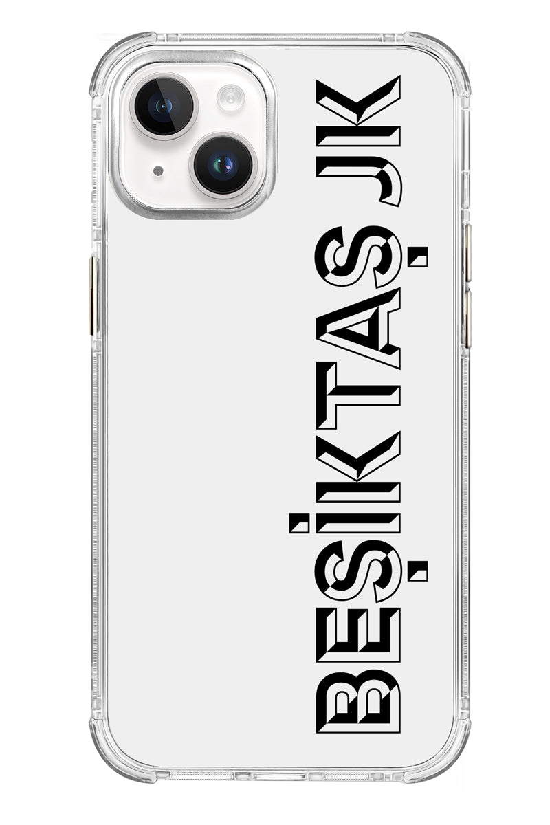 Beşiktaş JK Dikey Şeffaf Telefon Kılıfı