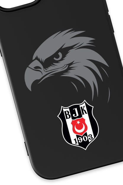 Beşiktaş Kartal Arma Siyah Silikon Telefon Kılıfı
