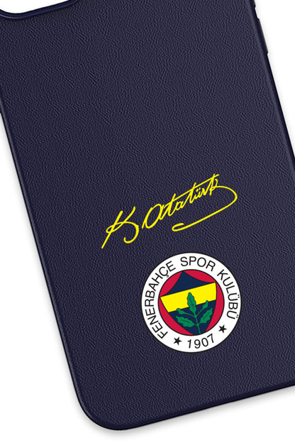 Fenerbahçe Arma Atatürk İmza Deri Magsafe Telefon Kılıfı