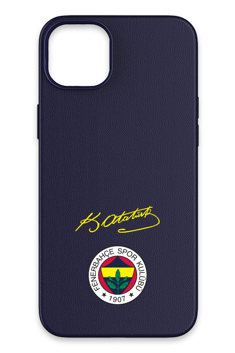 Fenerbahçe Arma Atatürk İmza Deri Magsafe Telefon Kılıfı