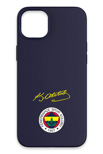 Fenerbahçe Arma Atatürk İmza Deri Magsafe Telefon Kılıfı