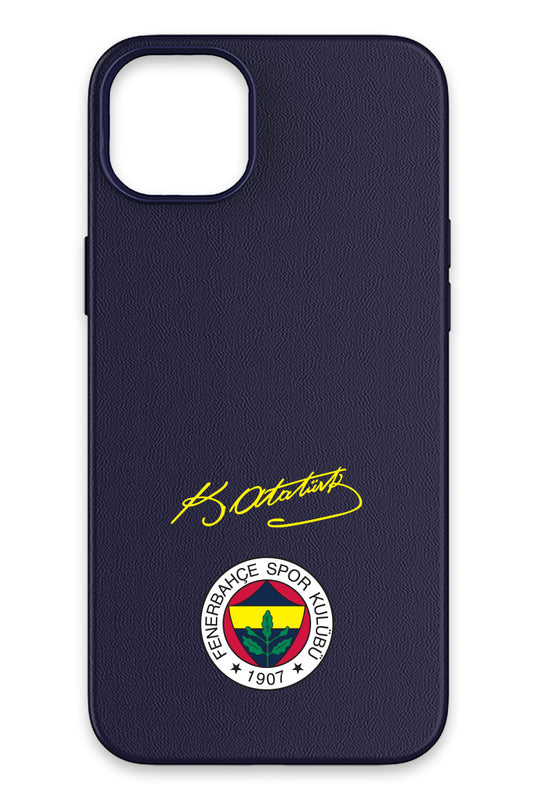 Fenerbahçe Arma Atatürk İmza Deri Magsafe Telefon Kılıfı