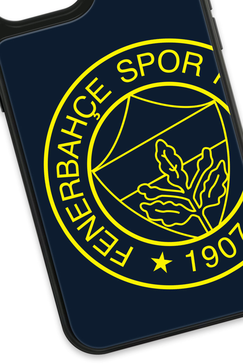 Fenerbahçe Büyük Sarı Arma Cam Telefon Kılıfı