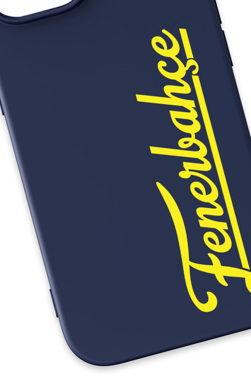 Fenerbahçe El Yazı Lacivert Silikon Telefon Kılıfı
