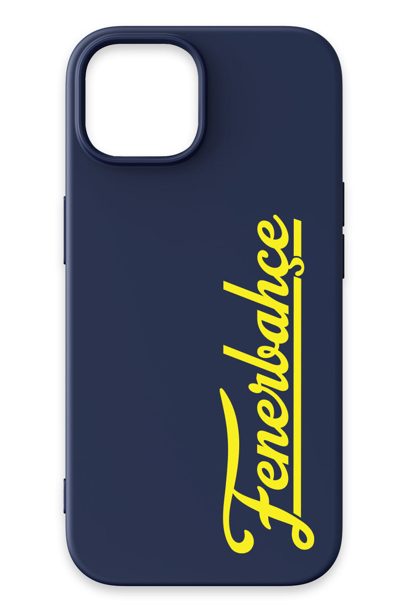 Fenerbahçe El Yazı Lacivert Silikon Telefon Kılıfı