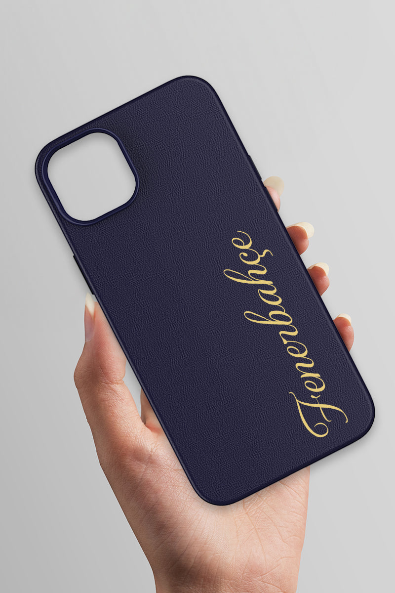 Fenerbahçe Gold El Yazı Deri Magsafe Telefon Kılıfı