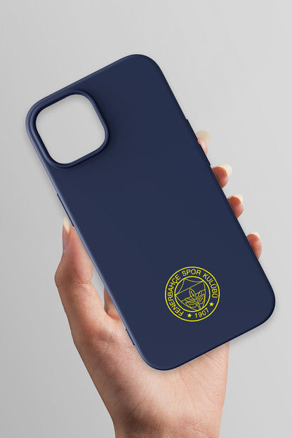Fenerbahçe Sarı Arma Lacivert Silikon Telefon Kılıfı