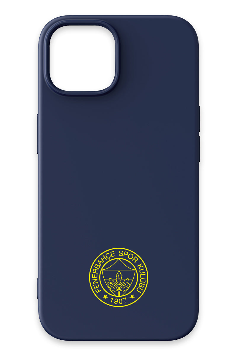 Fenerbahçe Sarı Arma Lacivert Silikon Telefon Kılıfı