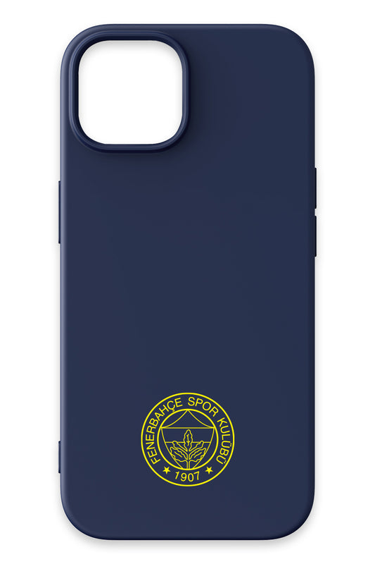 Fenerbahçe Sarı Arma Lacivert Silikon Telefon Kılıfı