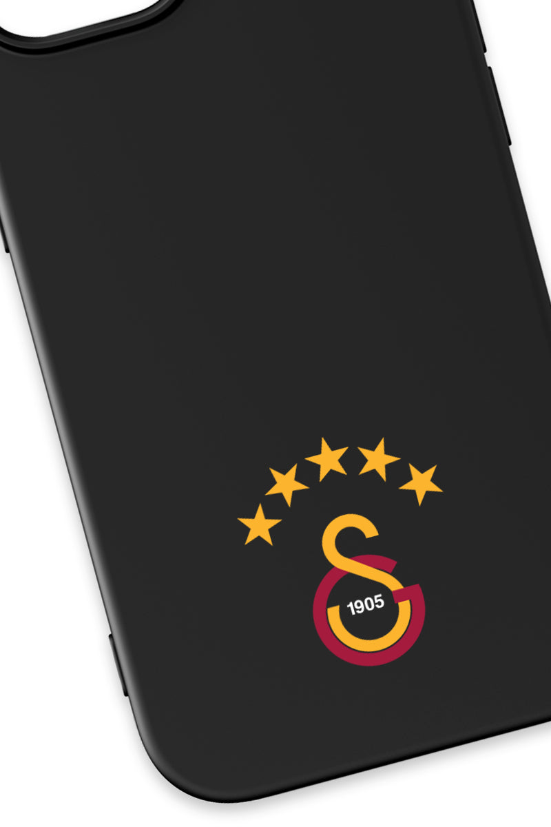 Galatasaray 5 Yıldız Arma Siyah Silikon Telefon Kılıfı