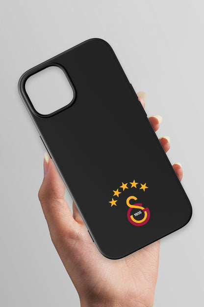 Galatasaray 5 Yıldız Arma Siyah Silikon Telefon Kılıfı