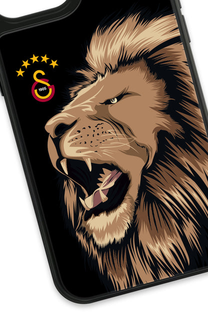Galatasaray Aslan Gibi Kükre Cam Telefon Kılıfı