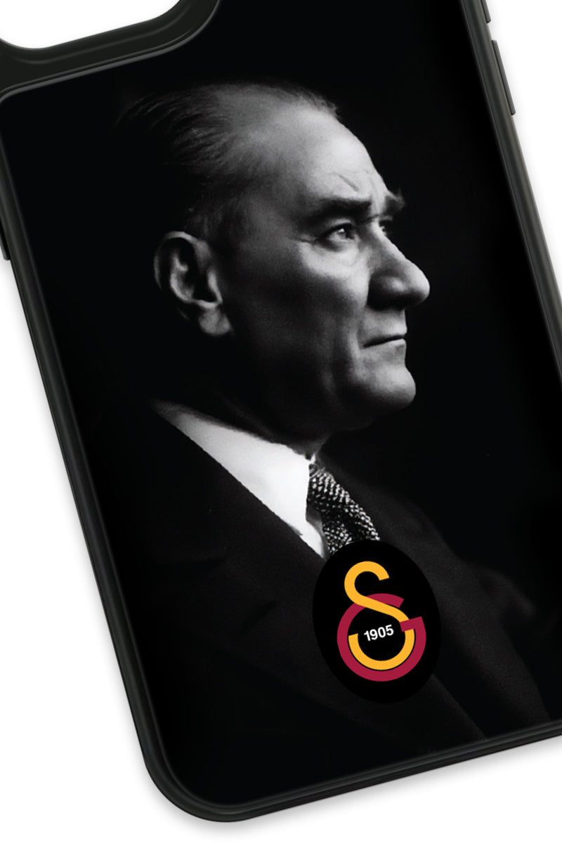 Galatasaray Büyük Atatürk Cam Telefon Kılıfı