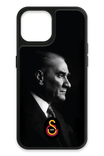 Galatasaray Büyük Atatürk Cam Telefon Kılıfı