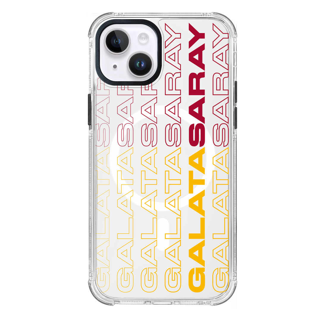 Galatasaray Dikey Metin Şeffaf Telefon Kılıfı