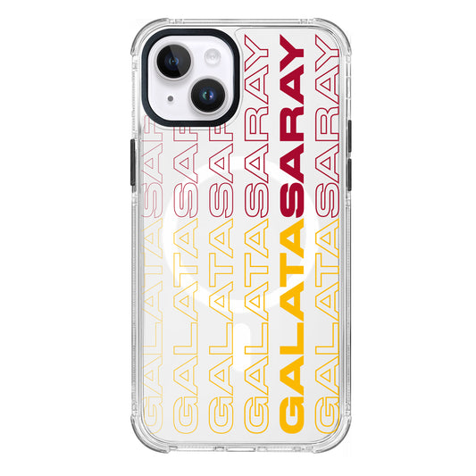 Galatasaray Dikey Metin Şeffaf Telefon Kılıfı