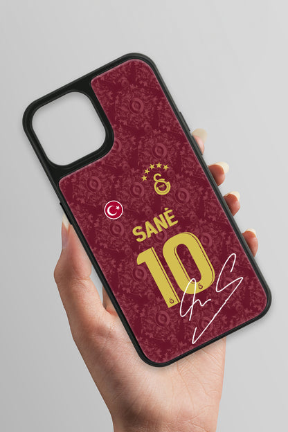 Galatasaray Leroy Sane 3. Forma İmzalı Cam Telefon Kılıfı
