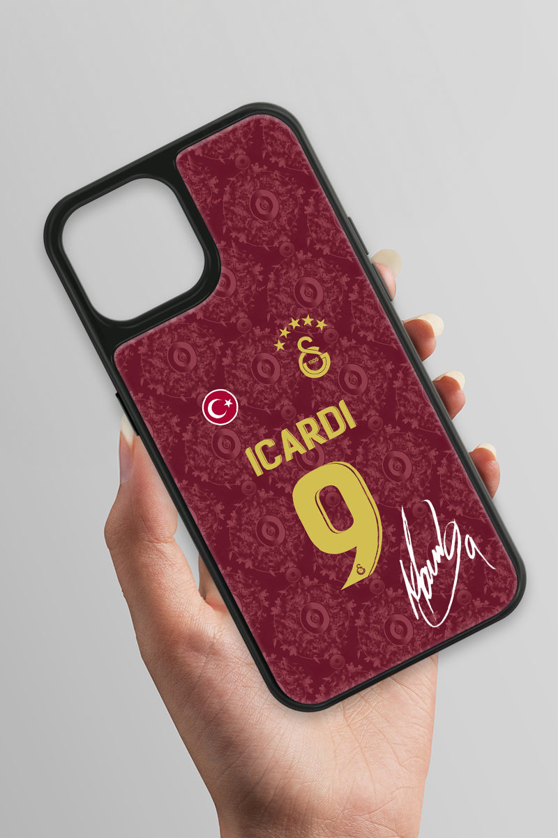 Galatasaray Mauro Icardi 3. Forma İmzalı Cam Telefon Kılıfı