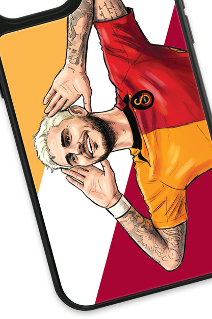 Galatasaray Mauro Icardi Gol Sevinci Cam Telefon Kılıfı