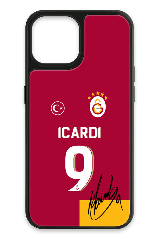 Galatasaray Mauro Icardi Parçalı Forma İmzalı Cam Telefon Kılıfı