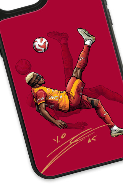 Galatasaray Osimhen Röveşata İmzalı Cam Telefon Kılıfı