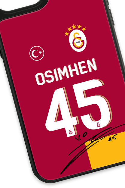 Galatasaray Victor Osimhen Parçalı Forma İmzalı Cam Telefon Kılıfı